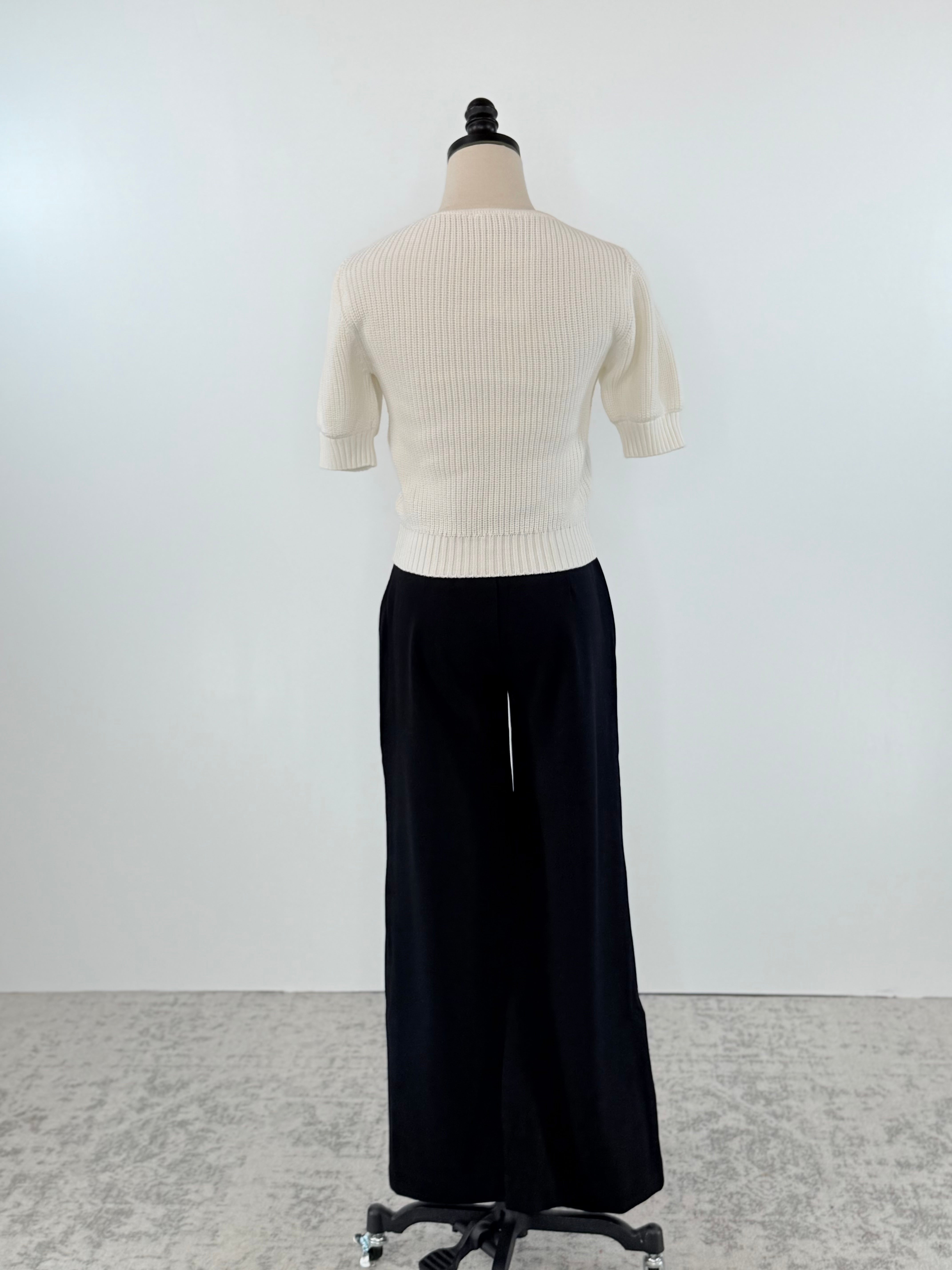 Kut from the Kloth Meg Wide Leg Trouser Pant in Black-220 Pants-Little Bird Boutique