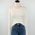 Z Supply Second Skin Baby Rib Top in Cloud-121 - Jersey Tops F/W (June - Nov)-Little Bird Boutique