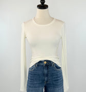 Z Supply Second Skin Baby Rib Top in Cloud-121 - Jersey Tops F/W (June - Nov)-Little Bird Boutique