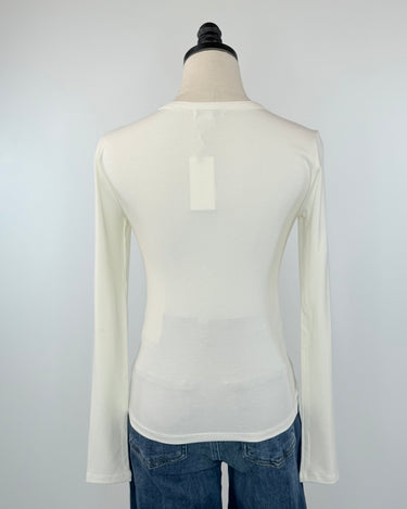 Z Supply Second Skin Baby Rib Top in Cloud-121 - Jersey Tops F/W (June - Nov)-Little Bird Boutique
