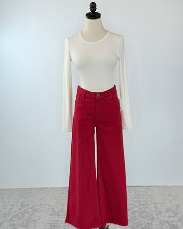 Kut from the Kloth Meg Pants in Ruby Red-220 Pants-Little Bird Boutique
