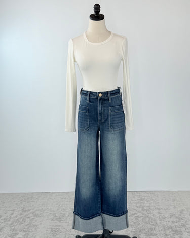 Kut from the Kloth Sienna Roll up Denim in Serene-210 Denim-Little Bird Boutique