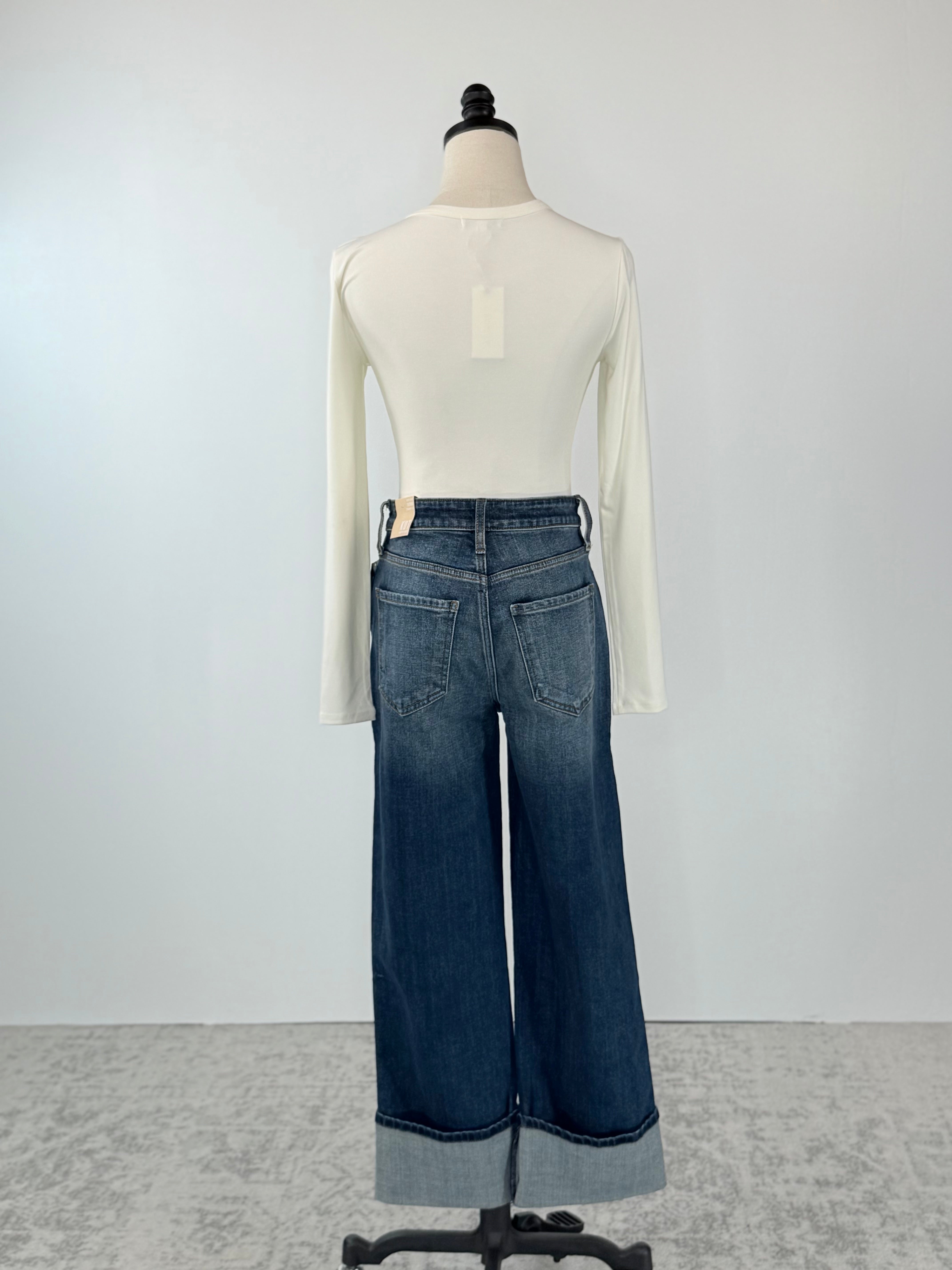 Kut from the Kloth Sienna Roll up Denim in Serene-210 Denim-Little Bird Boutique