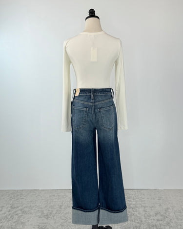 Kut from the Kloth Sienna Roll up Denim in Serene-210 Denim-Little Bird Boutique