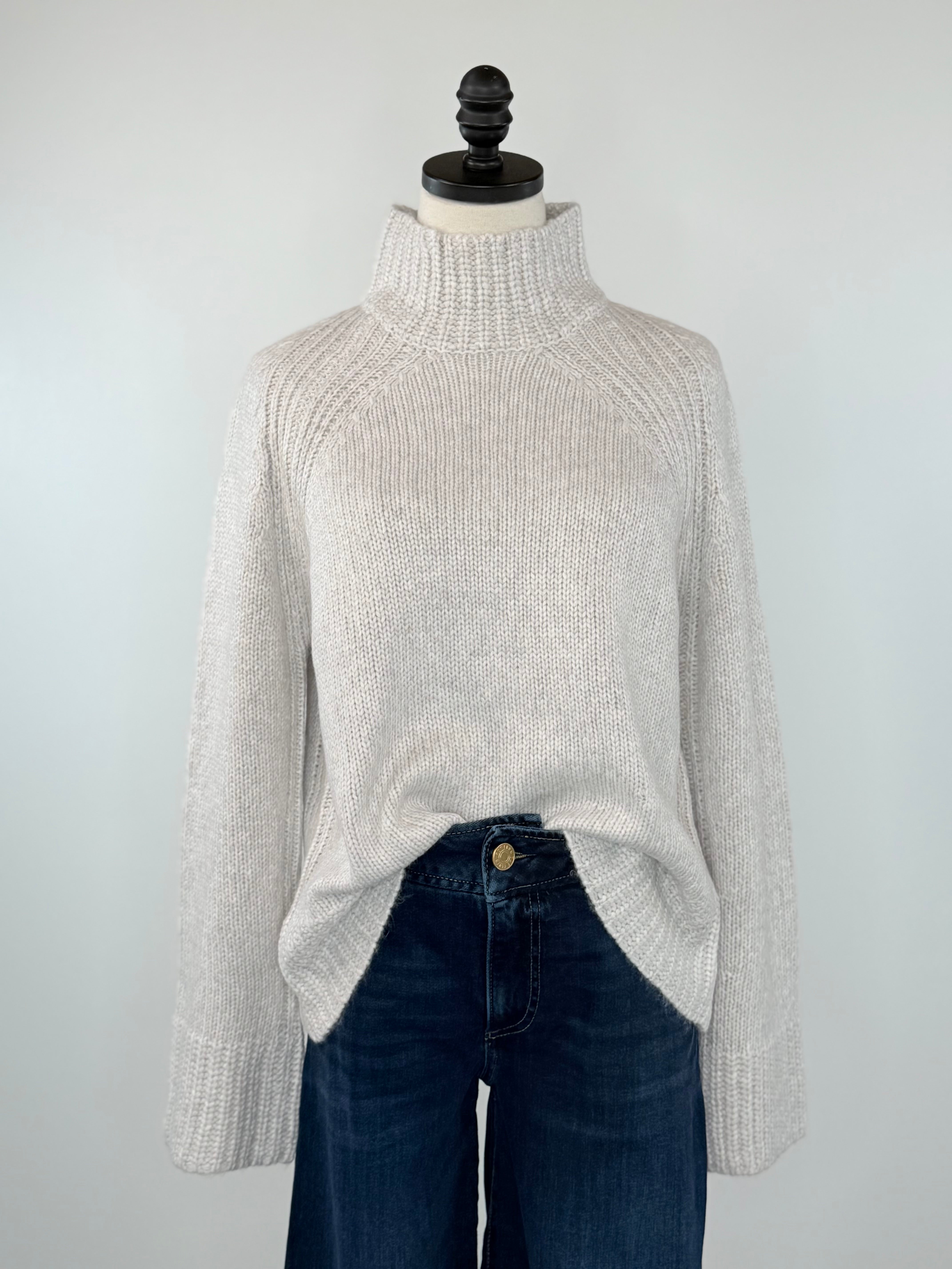 Z Supply Emerge Funnel Neck Sweater in Turtle Dove-131 - Sweaters F/W (June - Nov)-Little Bird Boutique