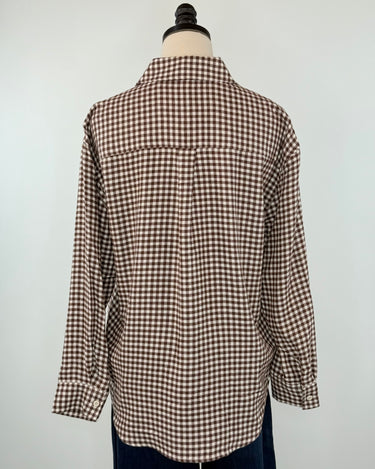 Z Supply River Plaid Top in Chocolate Cherry-111 - Woven Top F/W (June- Nov)-Little Bird Boutique