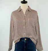 Z Supply River Plaid Top in Chocolate Cherry-111 - Woven Top F/W (June- Nov)-Little Bird Boutique