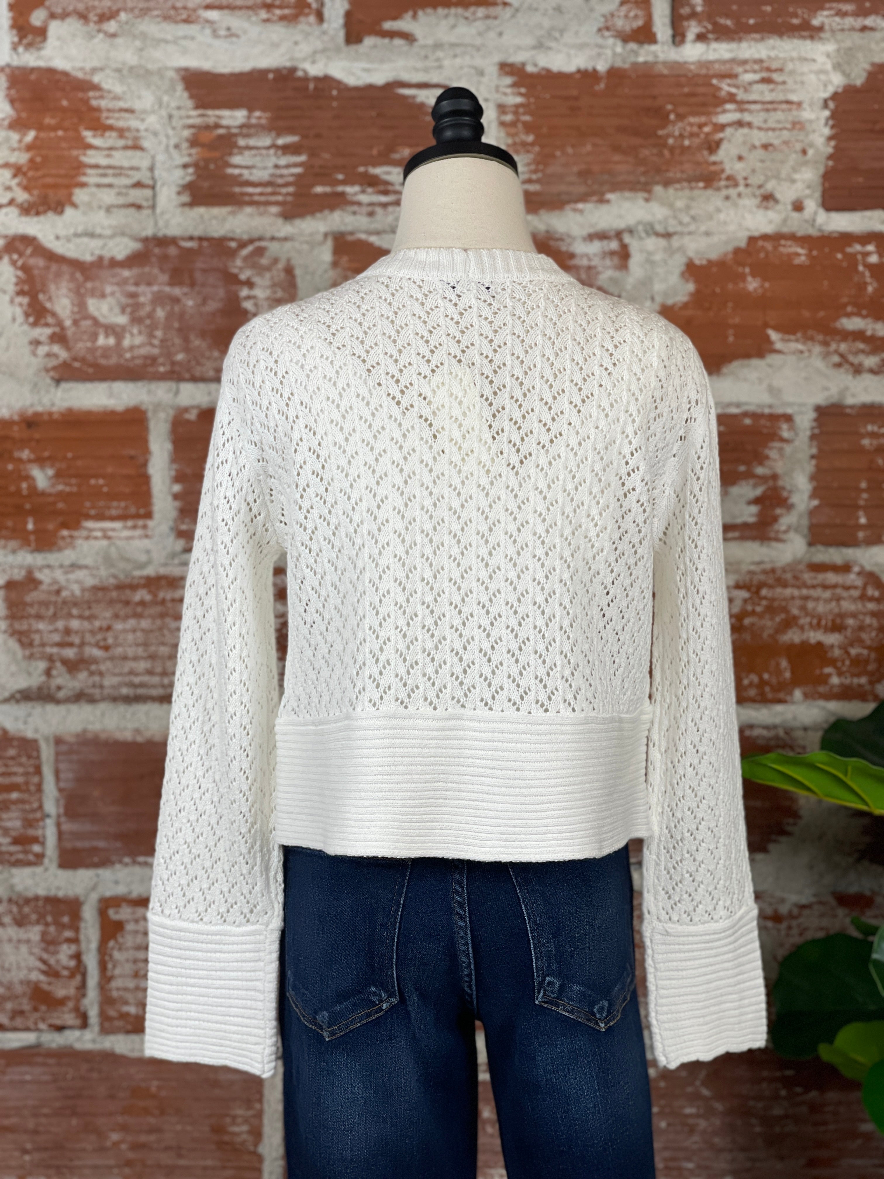 Z Supply Kapa Cardigan in White-132 - Sweaters S/S (Jan - June)-Little Bird Boutique
