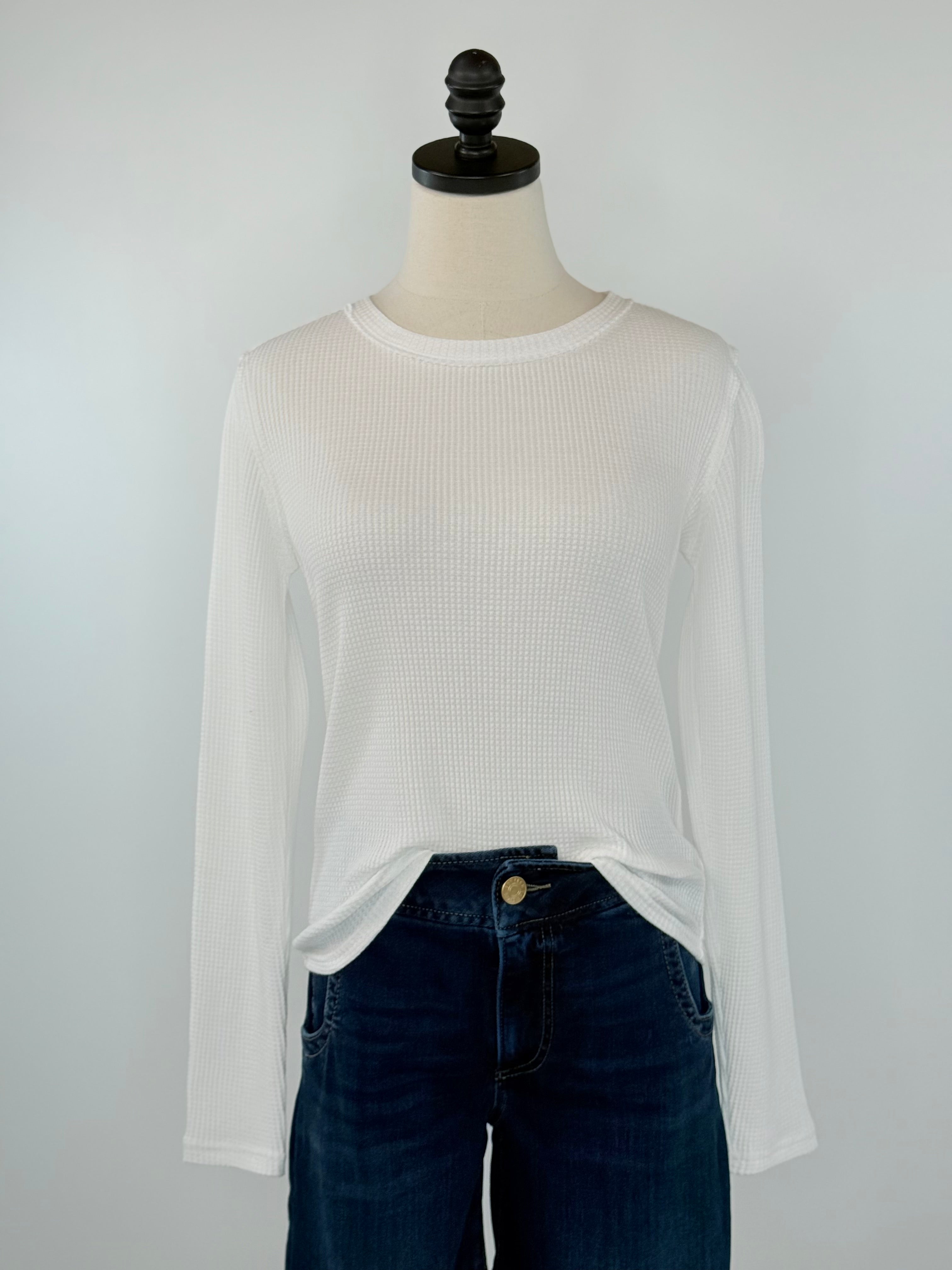 Z Supply Arlet Mini Thermal Top in White-121 - Jersey Tops F/W (June - Nov)-Little Bird Boutique