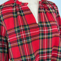 Highland Holiday Blouse in Red Plaid-113 - Woven Tops (Holiday)-Little Bird Boutique