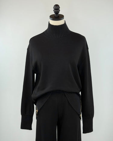 Z Supply Sable Rib Sweatshirt in Black-142 Sweatshirts & Hoodies-Little Bird Boutique