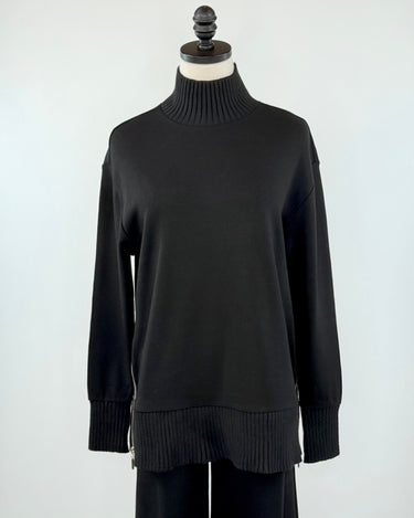 Z Supply Sable Rib Sweatshirt in Black-142 Sweatshirts & Hoodies-Little Bird Boutique