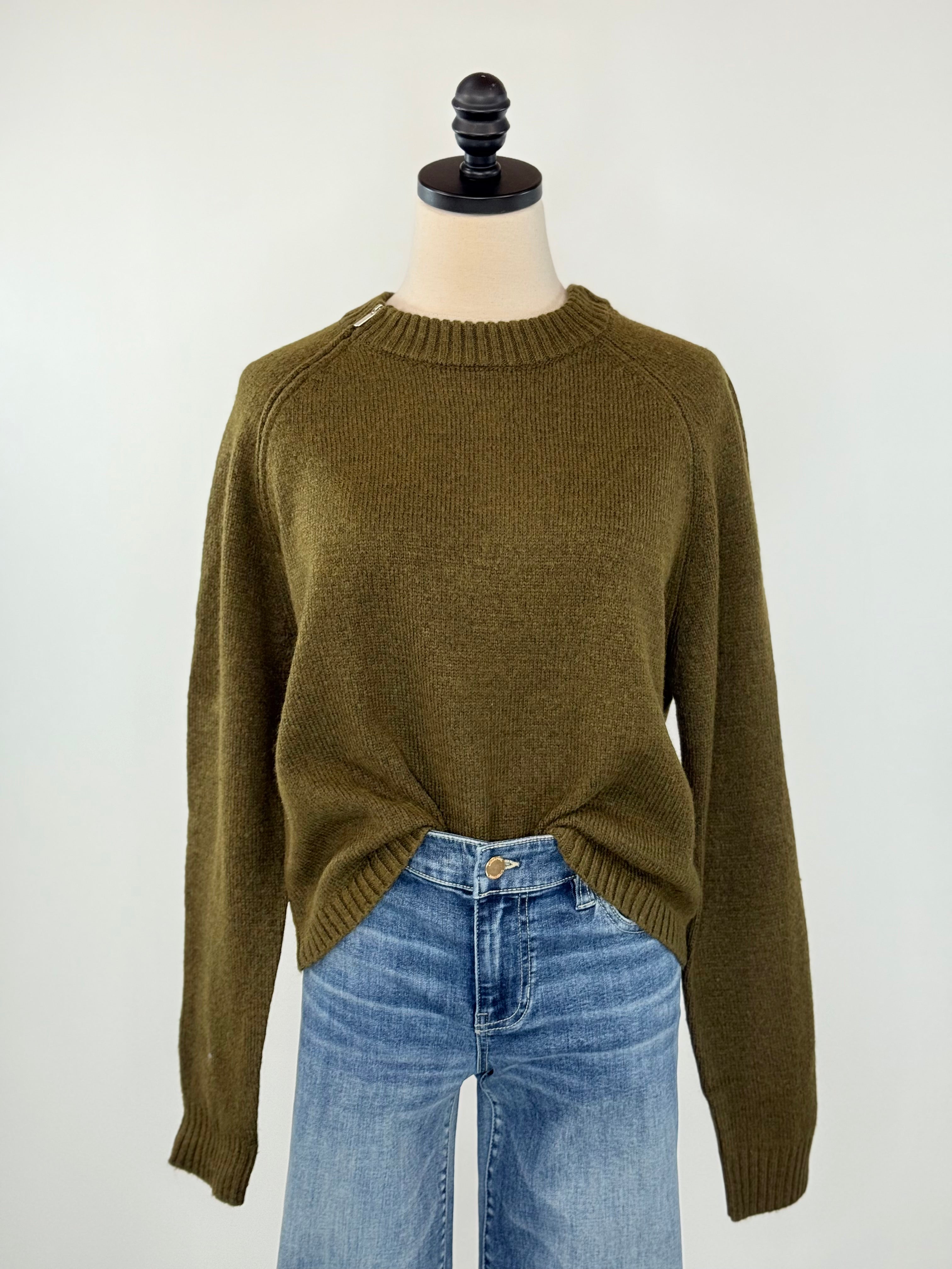 Sanctuary Zip It Sweater in Dirty Martini-131 - Sweaters F/W (June - Nov)-Little Bird Boutique