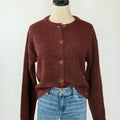 Sanctuary Boucle Cardi in Dark Crimson-131 - Sweaters F/W (June - Nov)-Little Bird Boutique