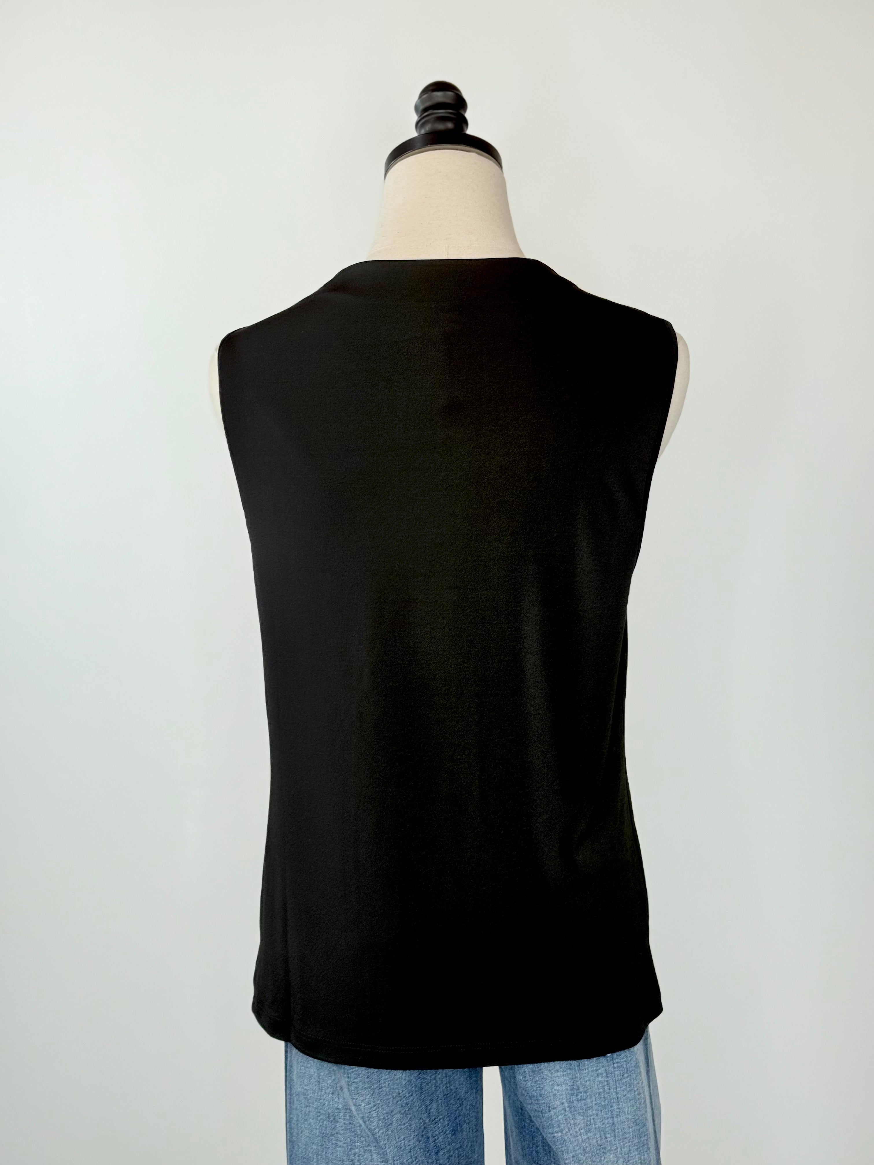Sanctuary Soft Cowl Shell in Black-123 - Jersey Tops (Holiday)-Little Bird Boutique