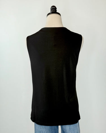 Sanctuary Soft Cowl Shell in Black-123 - Jersey Tops (Holiday)-Little Bird Boutique