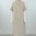 Fernando Chunky Knit Long Gilet in Beige-131 - Sweaters F/W (June - Nov)-Little Bird Boutique
