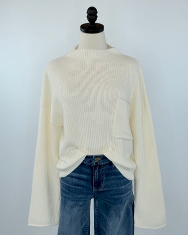 Serenity Pocket Sweater in Cream-131 - Sweaters F/W (June - Nov)-Little Bird Boutique