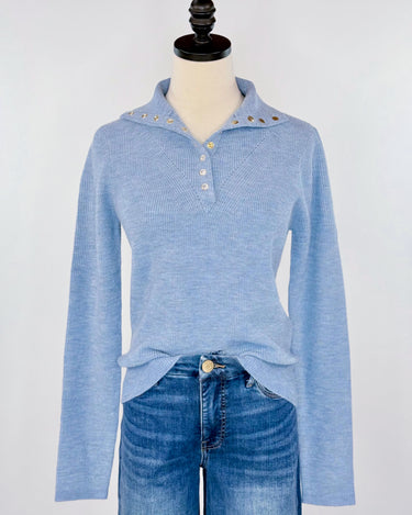 Flag and Anthem Castleberry Sweater in Blue Multi-131 - Sweaters F/W (June - Nov)-Little Bird Boutique