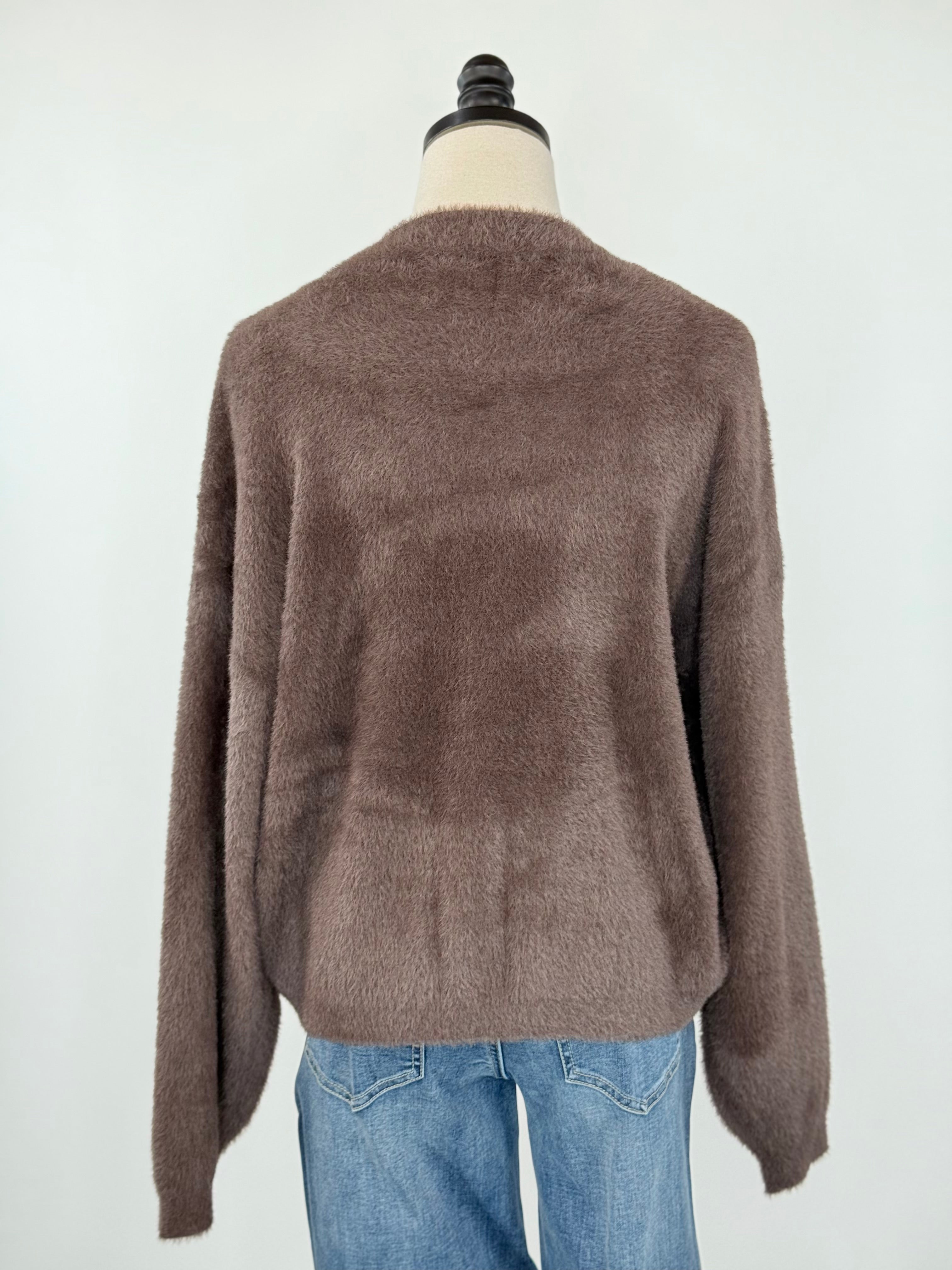 Kut from the Kloth Jana Cardigan in Chocolate-131 - Sweaters F/W (June - Nov)-Little Bird Boutique