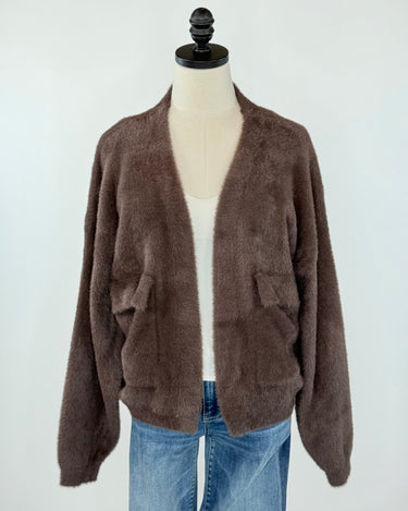 Kut from the Kloth Jana Cardigan in Chocolate-131 - Sweaters F/W (June - Nov)-Little Bird Boutique