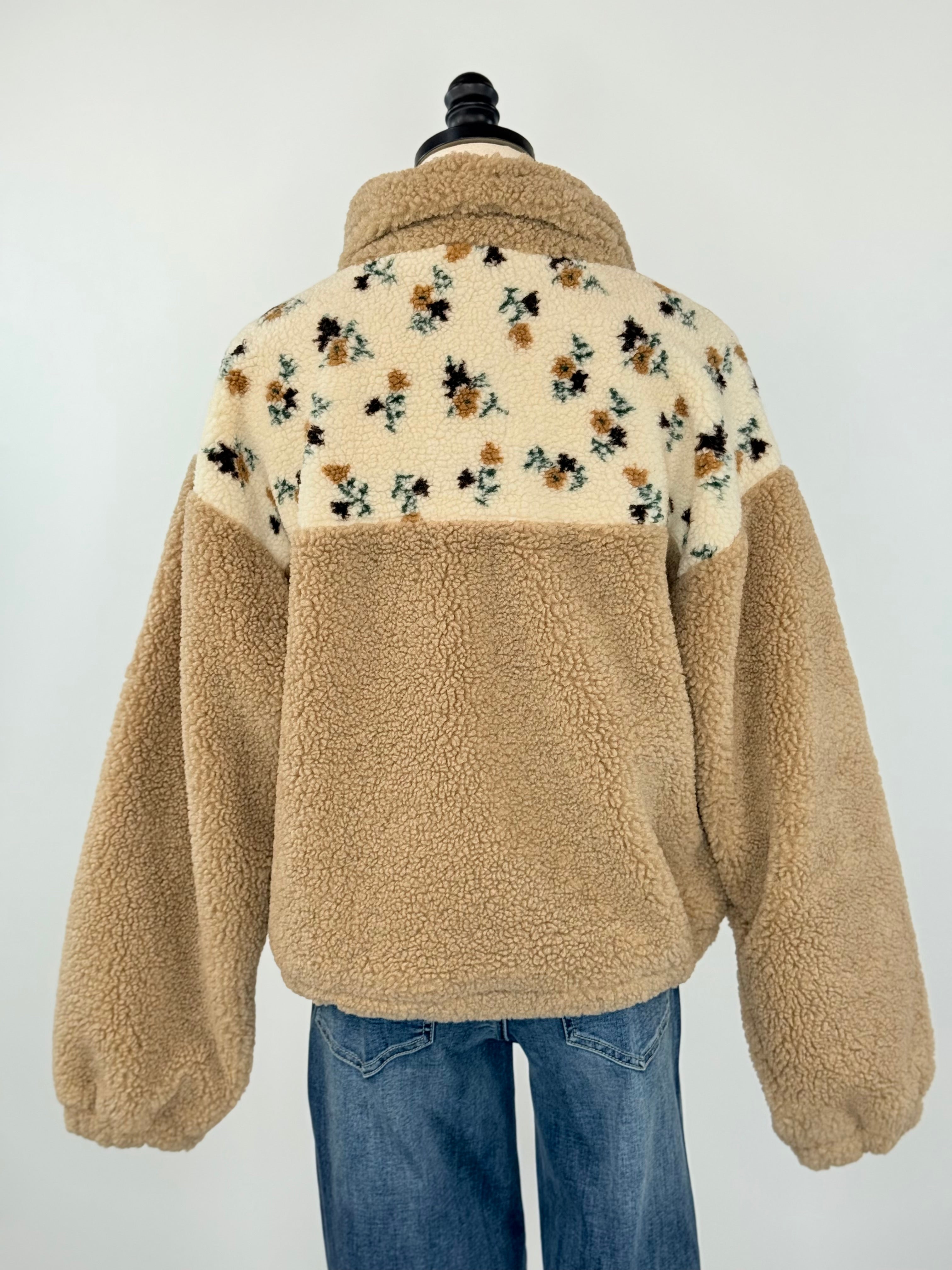 Wildflower Sherpa Pullover-141 Outerwear Coats & Jackets-Little Bird Boutique