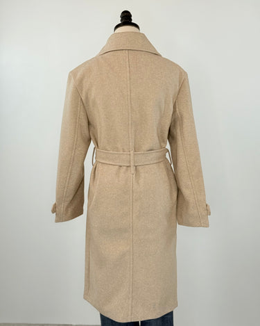 Fifth Avenue Belted Coat in Beige-141 Outerwear Coats & Jackets-Little Bird Boutique