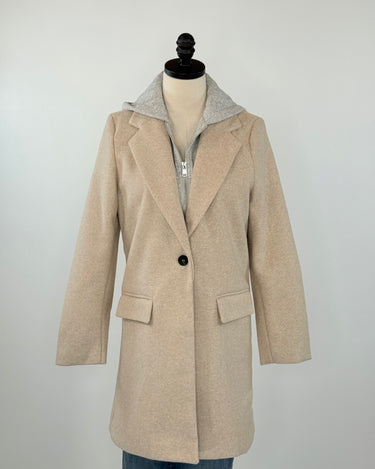 Uptown Hoodie Coat in Oatmeal-141 Outerwear Coats & Jackets-Little Bird Boutique