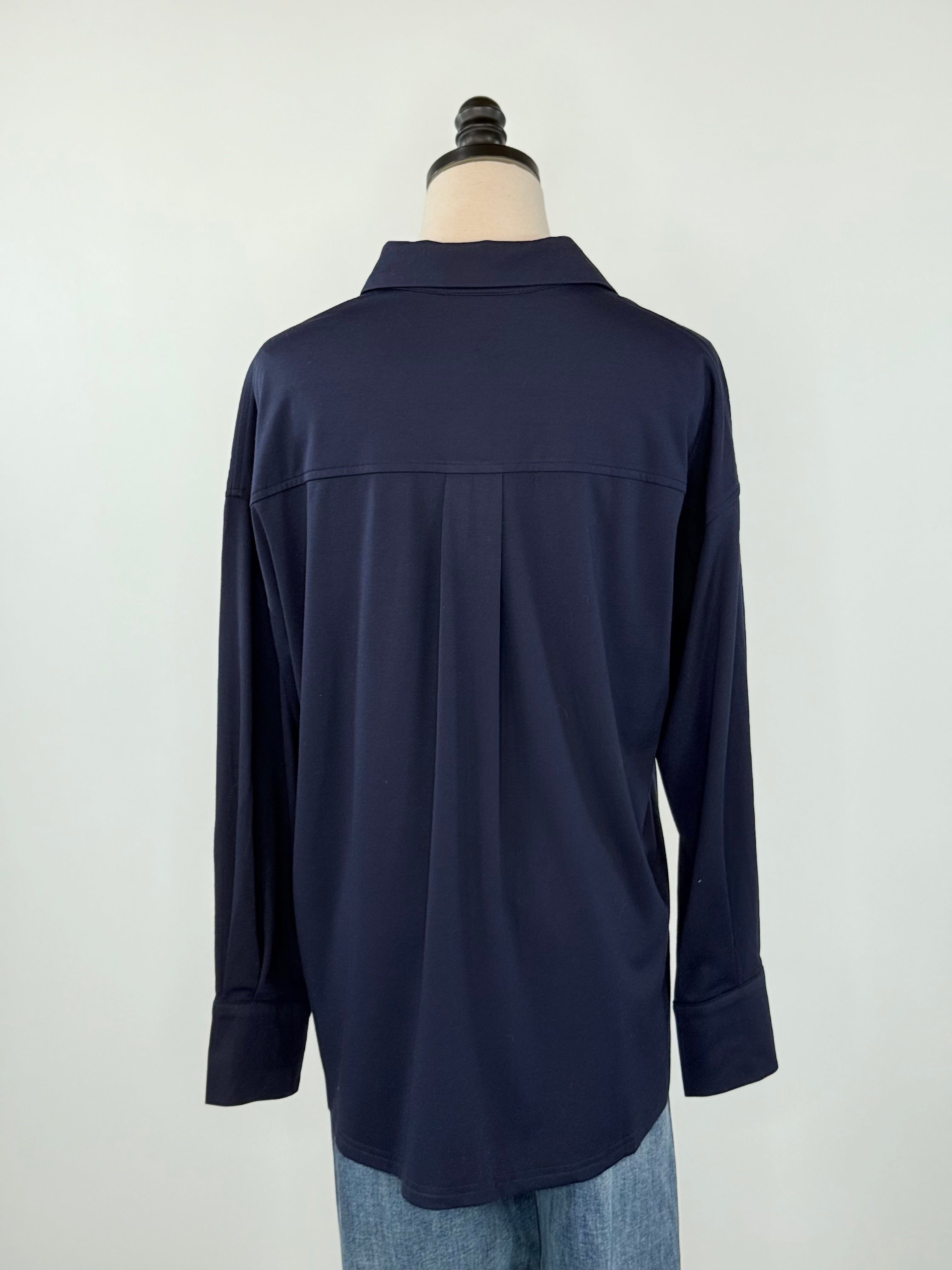 Katherine Top in Navy-111 - Woven Top F/W (June- Nov)-Little Bird Boutique