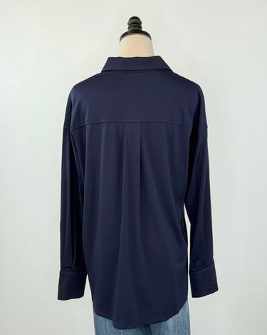 Katherine Top in Navy-111 - Woven Top F/W (June- Nov)-Little Bird Boutique