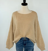 Folie Sweater in Beige-131 - Sweaters F/W (June - Nov)-Little Bird Boutique