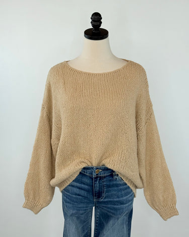 Folie Sweater in Beige-131 - Sweaters F/W (June - Nov)-Little Bird Boutique