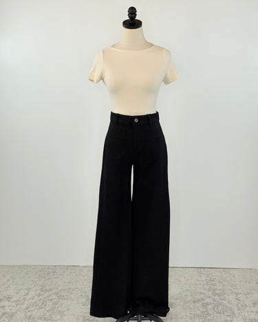Sanctuary Marine Ponte Pants in Black-220 Pants-Little Bird Boutique