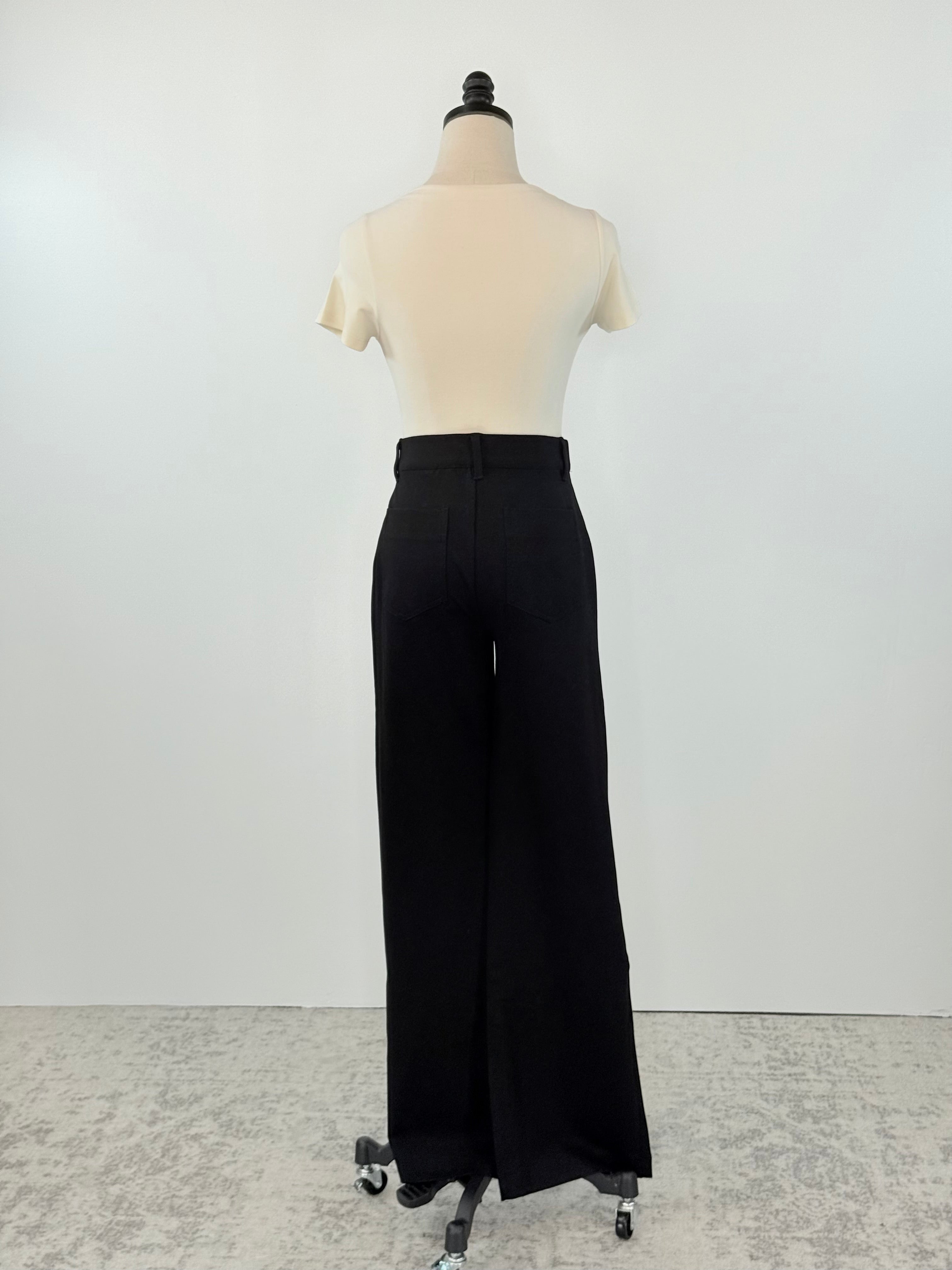 Sanctuary Marine Ponte Pants in Black-220 Pants-Little Bird Boutique