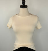Effortless Essential Tee in Ecru-121 - Jersey Tops F/W (June - Nov)-Little Bird Boutique