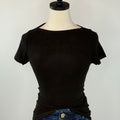 Effortless Essential Tee in Black-121 - Jersey Tops F/W (June - Nov)-Little Bird Boutique