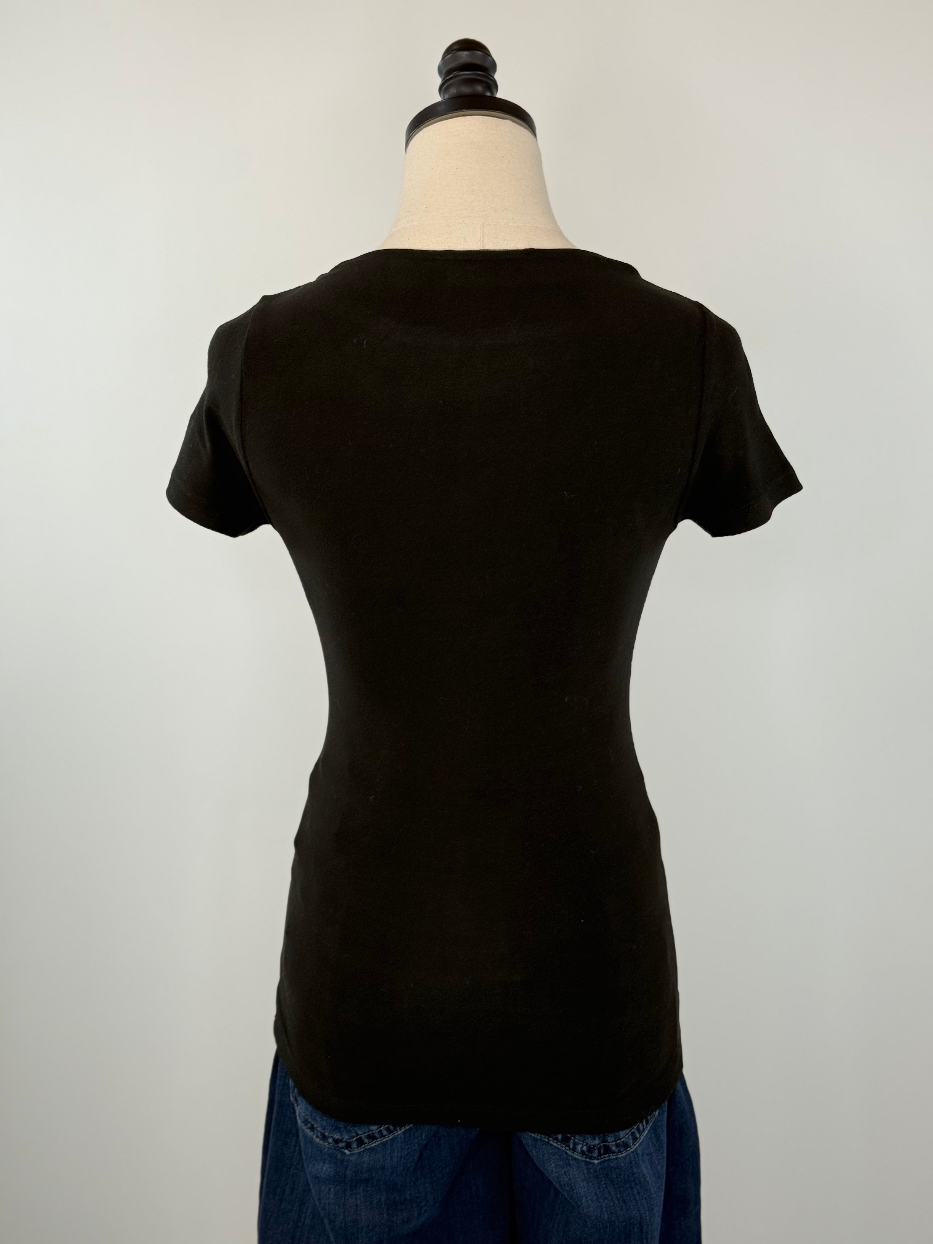 Effortless Essential Tee in Black-121 - Jersey Tops F/W (June - Nov)-Little Bird Boutique