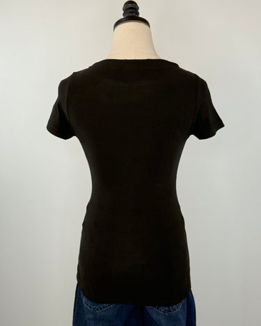 Effortless Essential Tee in Black-121 - Jersey Tops F/W (June - Nov)-Little Bird Boutique