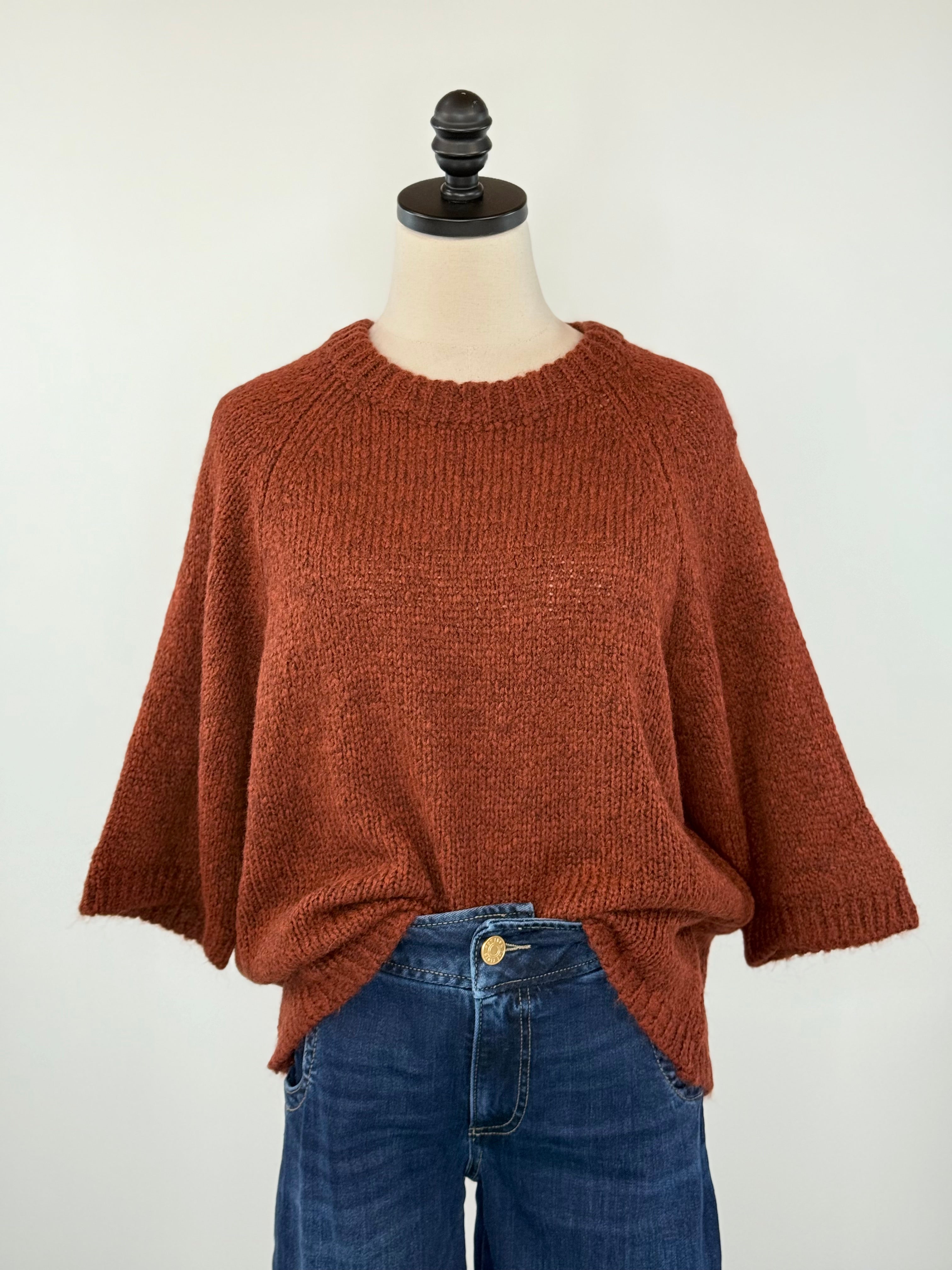 Fawn Sweater in Rust-131 - Sweaters F/W (June - Nov)-Little Bird Boutique