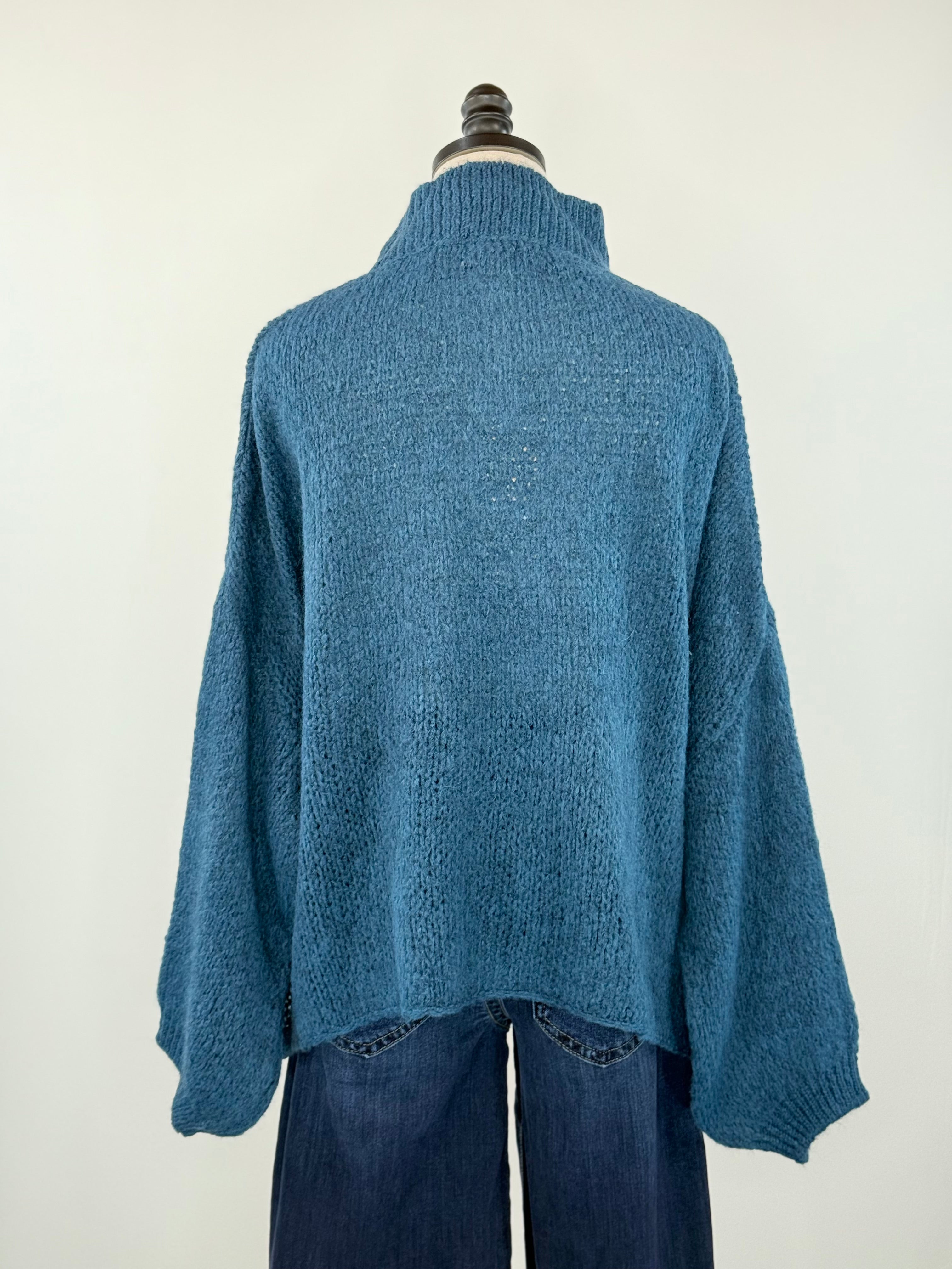 Fabian Sweater in Teal-131 - Sweaters F/W (June - Nov)-Little Bird Boutique
