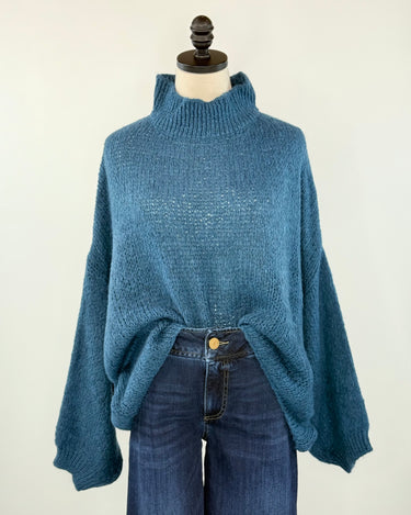 Fabian Sweater in Teal-131 - Sweaters F/W (June - Nov)-Little Bird Boutique