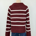 Charlie Stripe Sweater in Burgundy-131 - Sweaters F/W (June - Nov)-Little Bird Boutique
