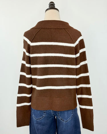 Charlie Stripe Sweater in Brown-131 - Sweaters F/W (June - Nov)-Little Bird Boutique