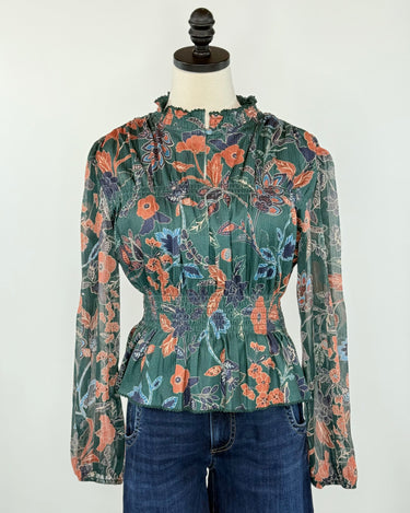 Meadow Muse Smocked Blouse-111 - Woven Top F/W (June- Nov)-Little Bird Boutique