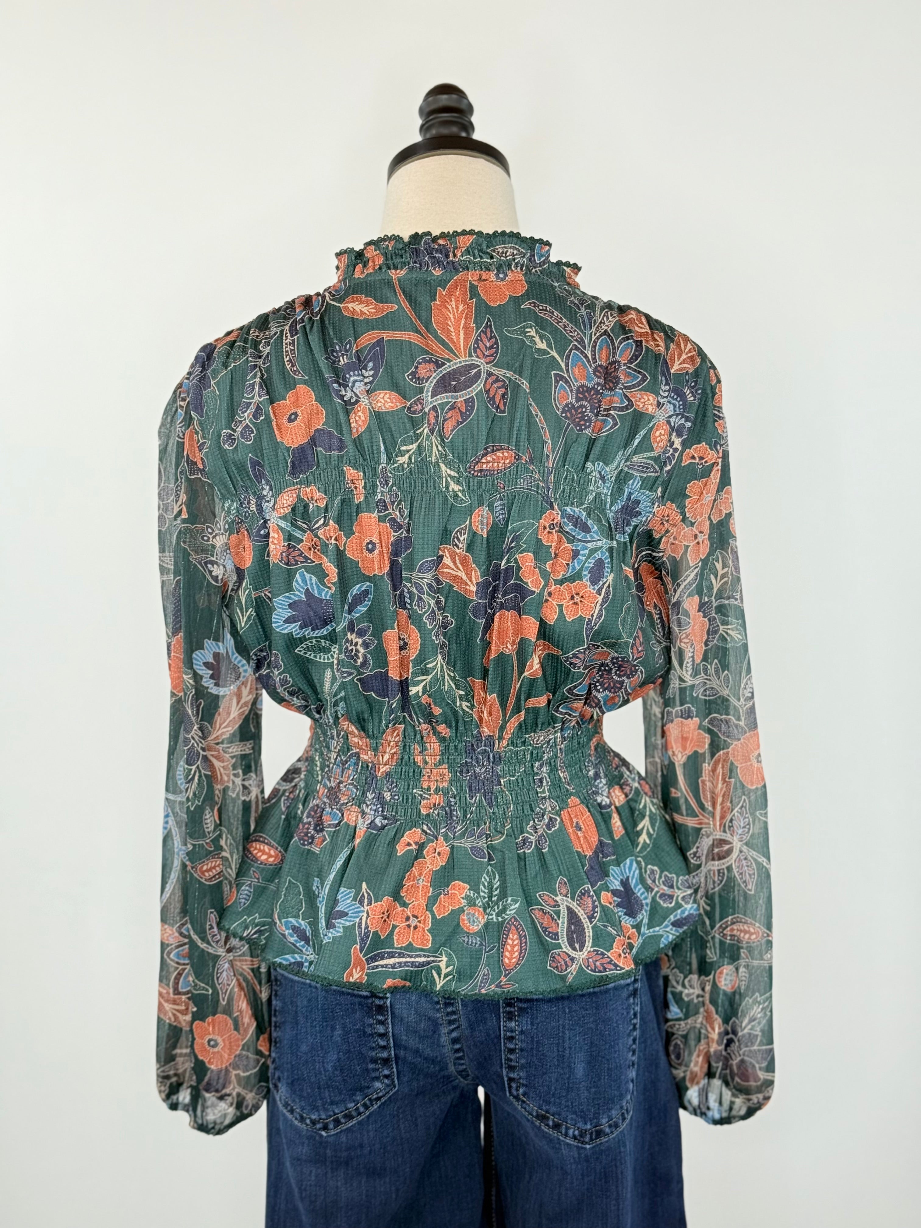 Meadow Muse Smocked Blouse-111 - Woven Top F/W (June- Nov)-Little Bird Boutique