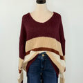 Fergal Sweater in Plum Stripe-131 - Sweaters F/W (June - Nov)-Little Bird Boutique