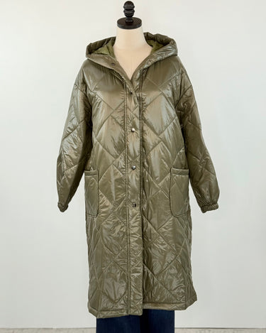 Nico Puffer Coat in Sage Green-141 Outerwear Coats & Jackets-Little Bird Boutique