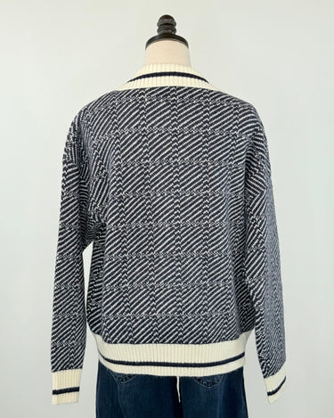 Harbor Club Knit Polo Sweater in Navy-131 - Sweaters F/W (June - Nov)-Little Bird Boutique