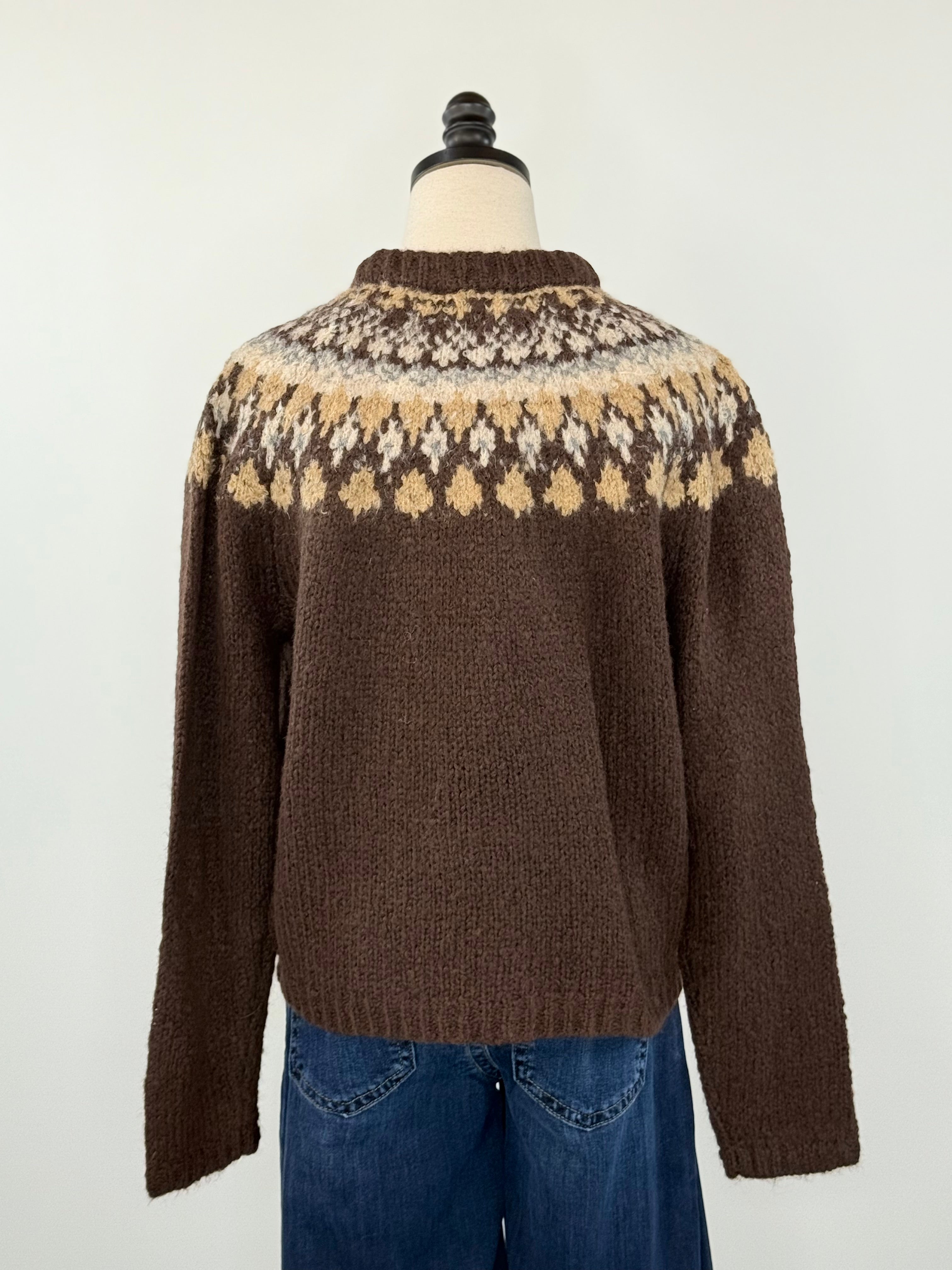 Alpine Glow Cardigan in Brown Multi-131 - Sweaters F/W (June - Nov)-Little Bird Boutique
