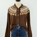 Alpine Glow Cardigan in Brown Multi-131 - Sweaters F/W (June - Nov)-Little Bird Boutique